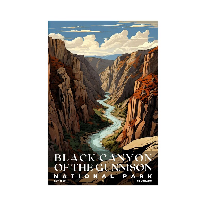 Black Canyon of the Gunnison National Park Poster, Travel Art, Office Poster, Home Decor | S7
